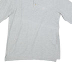 TIMBERLAND Mens Grey Short Sleeve Polo Shirt S Embroidered Logo Cotton Blend