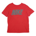 NIKE Mens Red Logo Graphic T-Shirt M Short Sleeve Crew Neck Cotton Casual