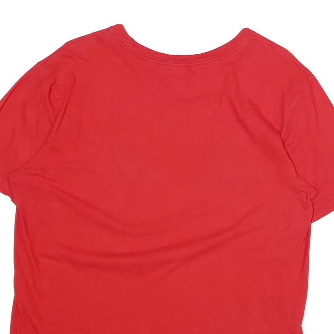 NIKE Mens Red Logo Graphic T-Shirt M Short Sleeve Crew Neck Cotton Casual