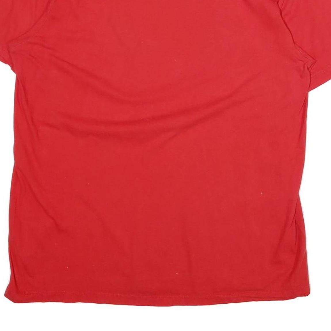 NIKE Mens Red Logo Graphic T-Shirt M Short Sleeve Crew Neck Cotton Casual