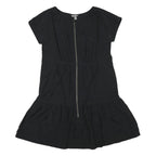 GAP Womens Black Day Polyester Blend Mini Dress UK 12 Zip Front Casual