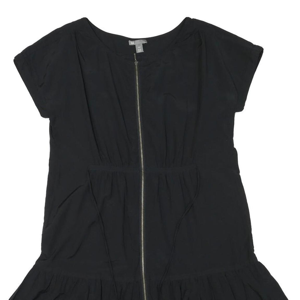 GAP Womens Black Day Polyester Blend Mini Dress UK 12 Zip Front Casual