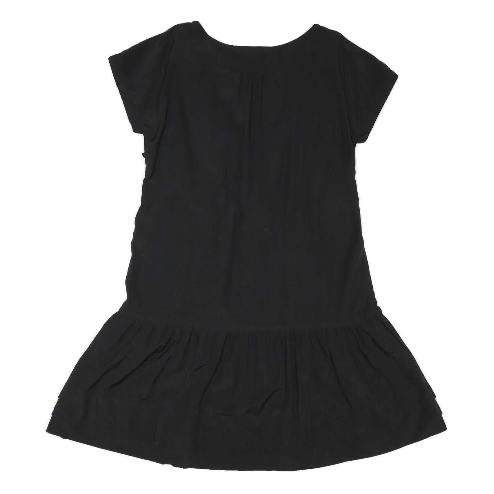 GAP Womens Black Day Polyester Blend Mini Dress UK 12 Zip Front Casual