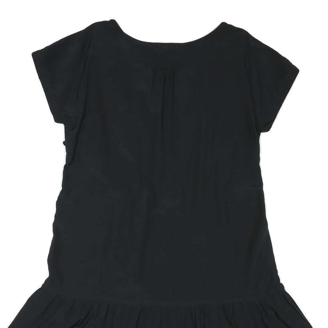 GAP Womens Black Day Polyester Blend Mini Dress UK 12 Zip Front Casual