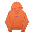 CHAMPION REVERSE WEAVE Mens Orange Pullover Hoodie XS Cotton Blend Casual