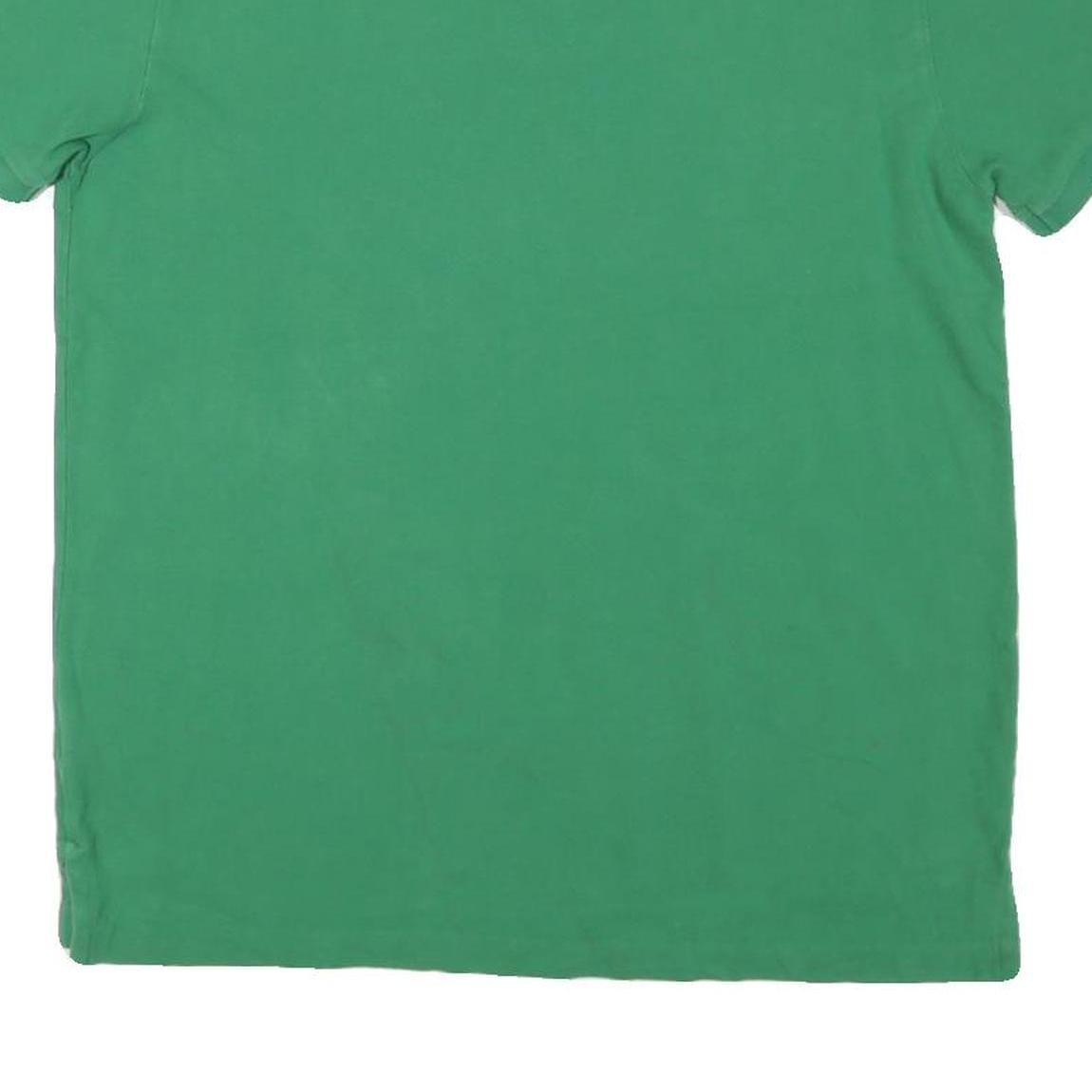 RALPH LAUREN POLO JEANS COMPANY Mens Green Short Sleeve Plain L Cotton Blend