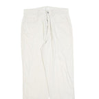MAC Womens Linen Blend White Regular Fit Straight Leg Trousers W28 L30 Stylish