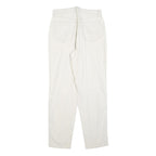 MAC Womens Linen Blend White Regular Fit Straight Leg Trousers W28 L30 Stylish