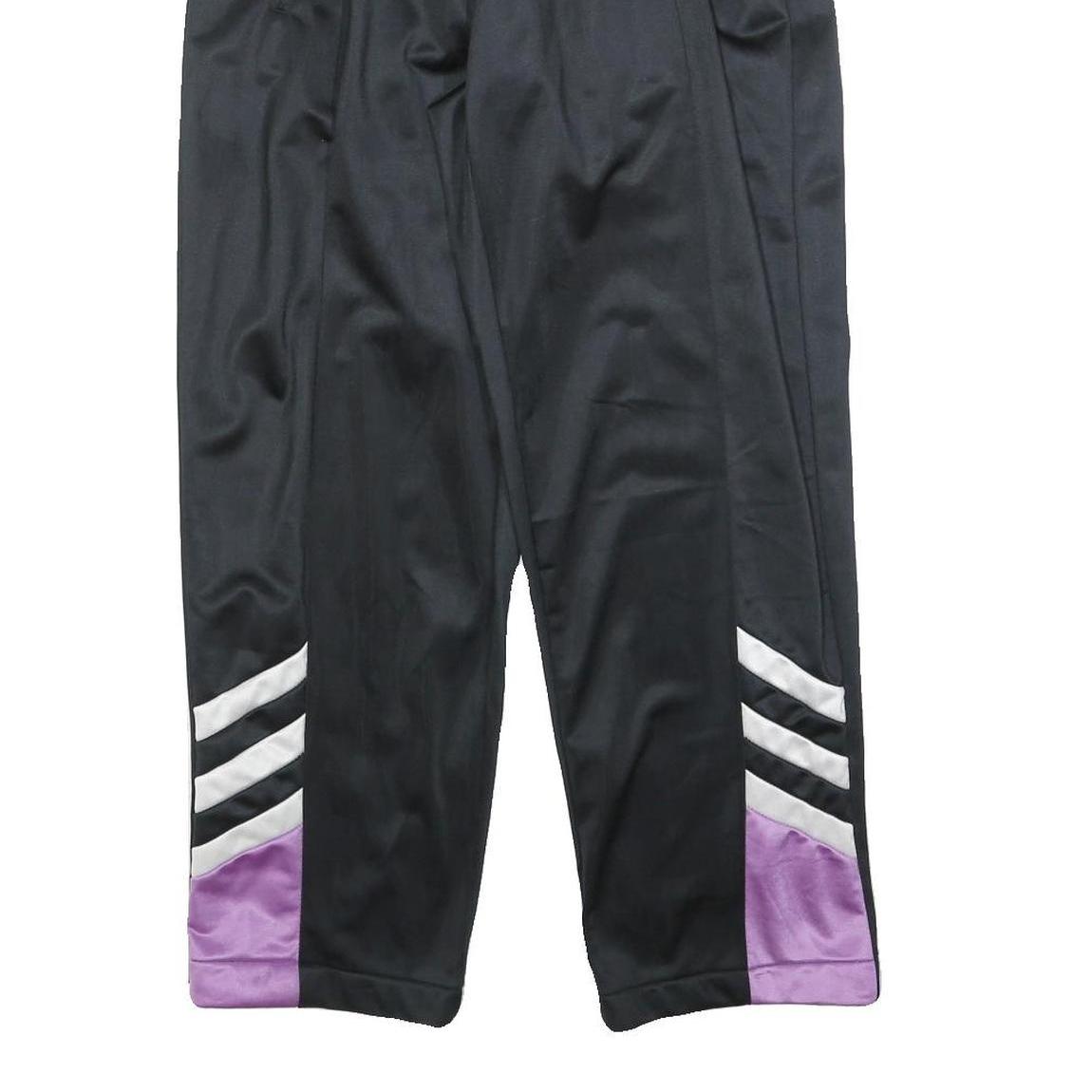 Womens Joggers Black & Purple Regular Tapered M W28 L28 Polyester Comfort Fit