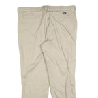 DICKIES Womens Cotton Blend Beige Relaxed Straight Trousers W40 L30 Casual