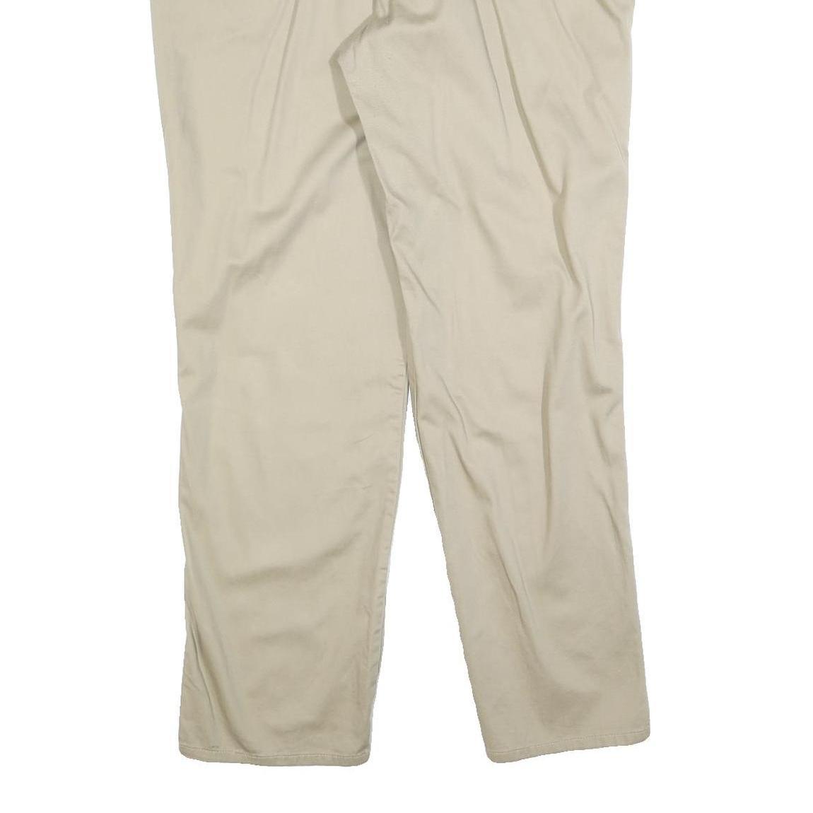 DICKIES Womens Cotton Blend Beige Relaxed Straight Trousers W40 L30 Casual