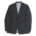 TOMMY HILFIGER Mens Black Pinstripe Wool Blazer Jacket L Button Closure Formal