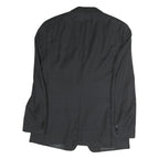 TOMMY HILFIGER Mens Black Pinstripe Wool Blazer Jacket L Button Closure Formal