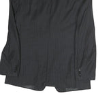 TOMMY HILFIGER Mens Black Pinstripe Wool Blazer Jacket L Button Closure Formal