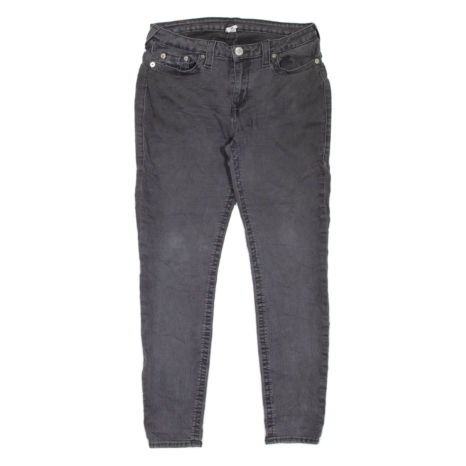 TRUE RELIGION Womens Jeans Grey Slim Skinny W30 L28