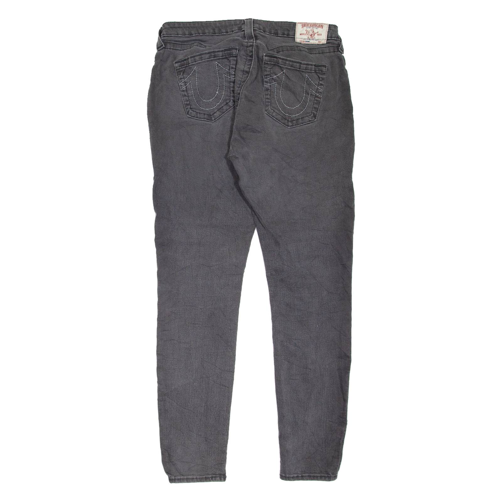TRUE RELIGION Womens Jeans Grey Slim Skinny W30 L28