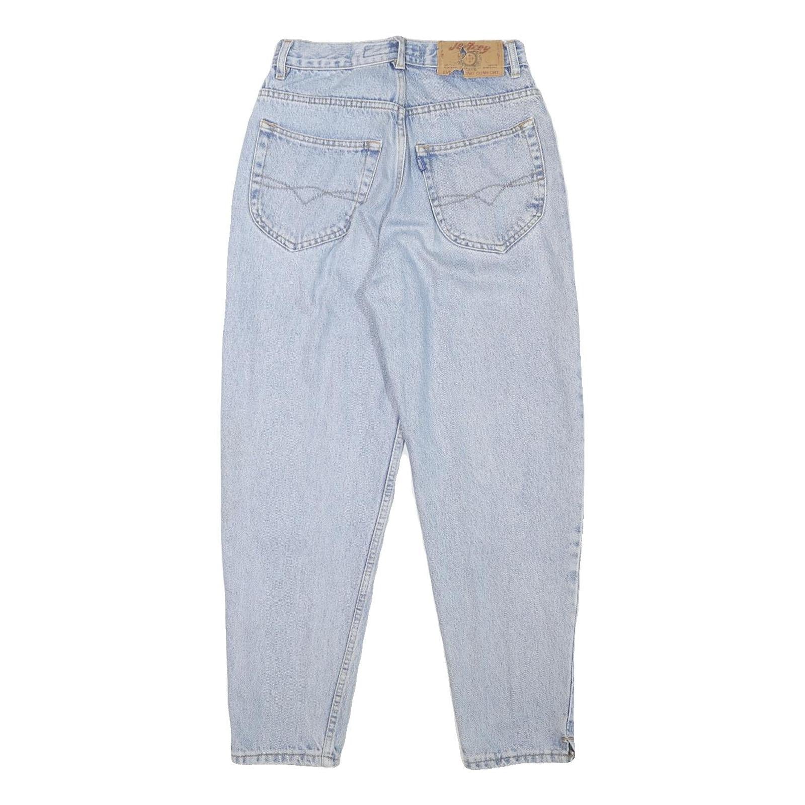 JEFFERY JEANS Womens Jeans Blue Relaxed Tapered Denim Light W26 L26 Stylish