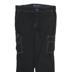 DICKIES Mens Cotton Black Regular Cargo Trousers W36 L30 Workwear Zip Closure