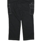 DICKIES Mens Cotton Black Regular Cargo Trousers W36 L30 Workwear Zip Closure