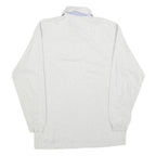 TOMMY HILFIGER Mens White Long Sleeve Plain M Cotton Blend Polo Shirt