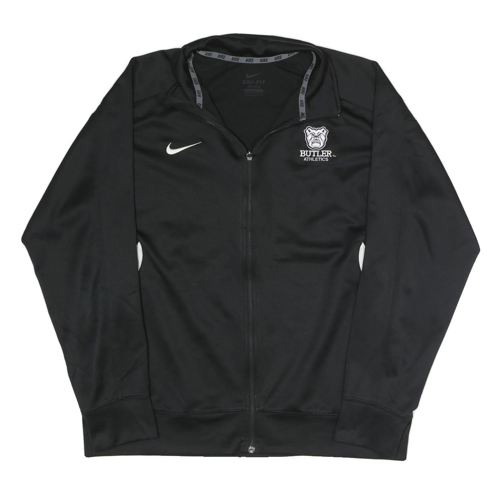 NIKE Mens Black Butler Athletics Zip Jacket L Polyester Blend Athletic