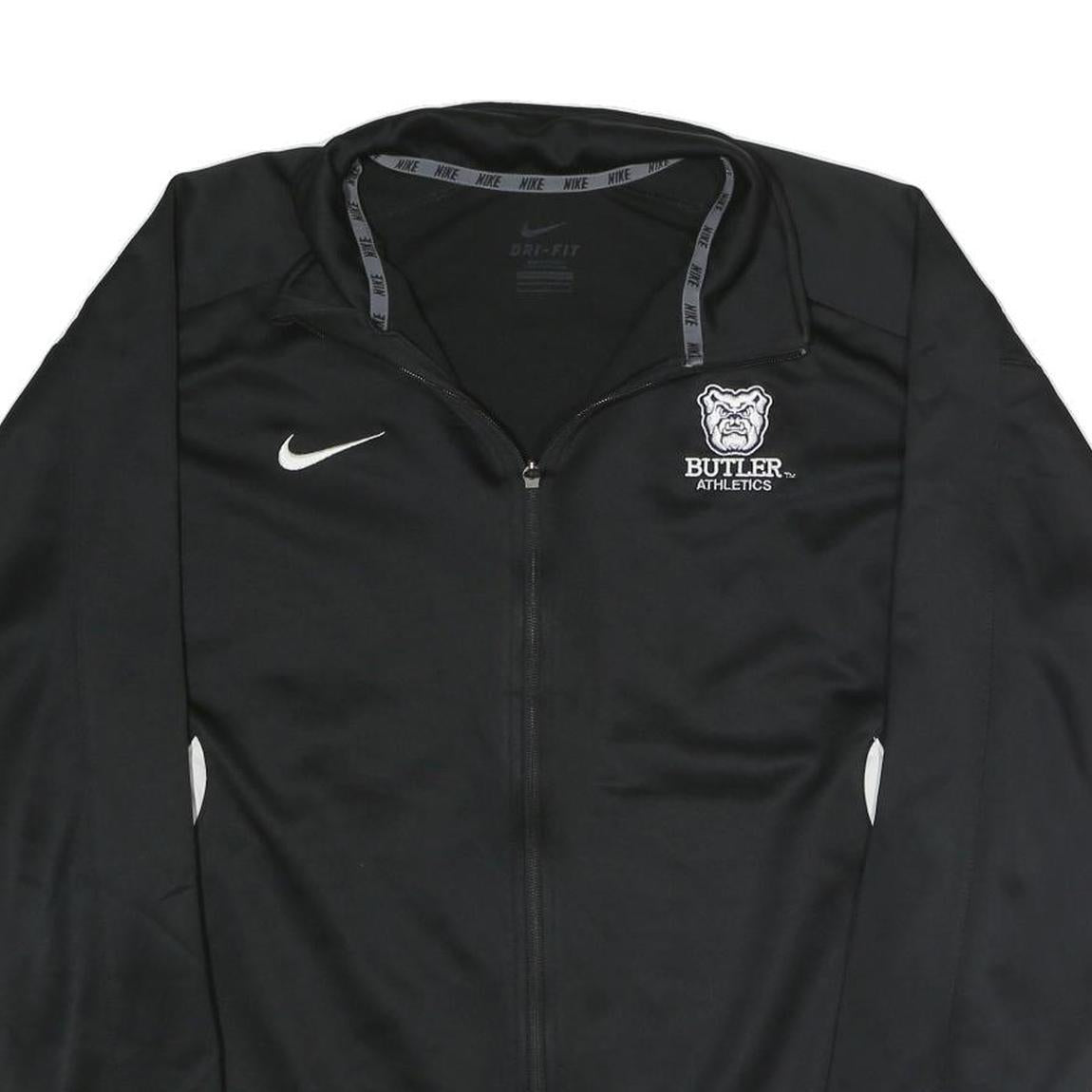 NIKE Mens Black Butler Athletics Zip Jacket L Polyester Blend Athletic