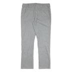 NAUTICA Mens Cotton Blend Grey Slim Straight Trousers W37 L33 Casual Zip