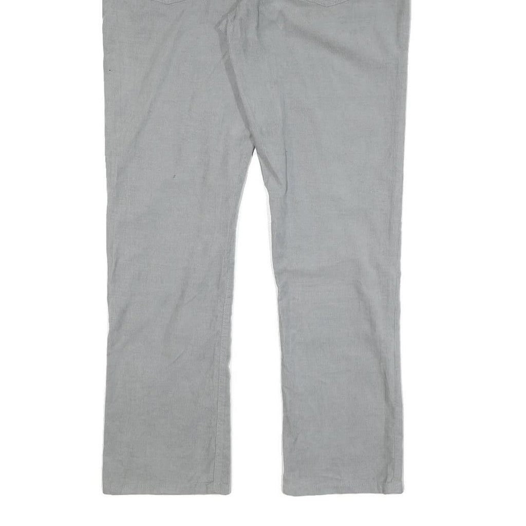 NAUTICA Mens Cotton Blend Grey Slim Straight Trousers W37 L33 Casual Zip