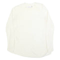 CALVIN KLEIN Womens White Plain Acrylic Jumper Crew Neck Basic Knit L Soft