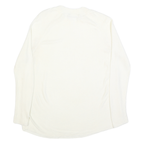 CALVIN KLEIN Womens White Plain Acrylic Jumper Crew Neck Basic Knit L Soft