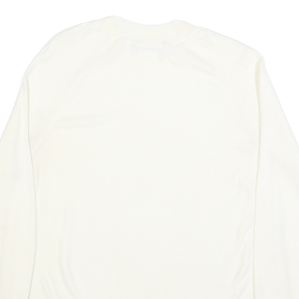 CALVIN KLEIN Womens White Plain Acrylic Jumper Crew Neck Basic Knit L Soft