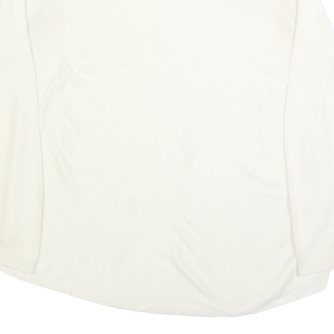 CALVIN KLEIN Womens White Plain Acrylic Jumper Crew Neck Basic Knit L Soft