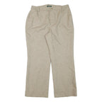 LAUREN RALPH LAUREN Womens Wool Beige Relaxed Straight Trousers W33 L29 Toggle