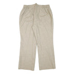 LAUREN RALPH LAUREN Womens Wool Beige Relaxed Straight Trousers W33 L29 Toggle