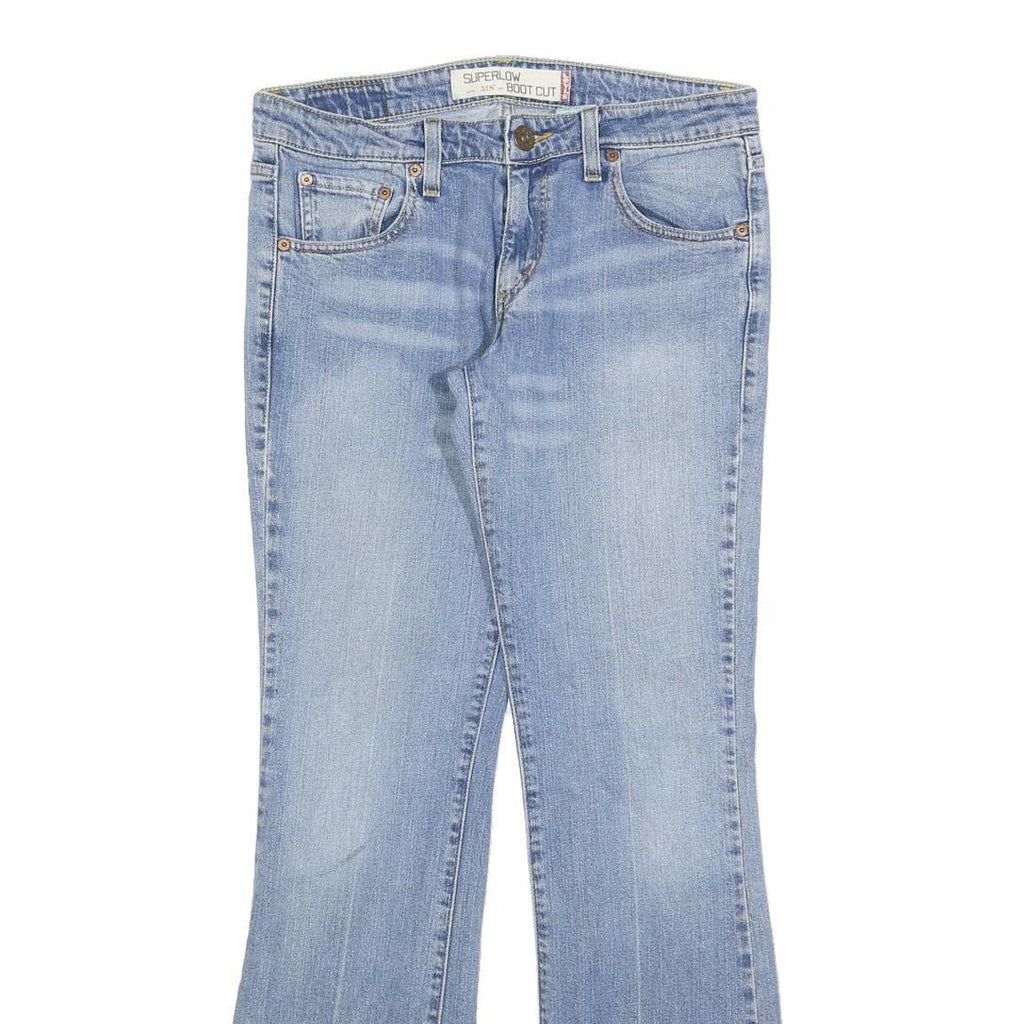 LEVI'S Womens 518 Bootcut Jeans Light Blue Denim Cotton Blend Regular W32 L32