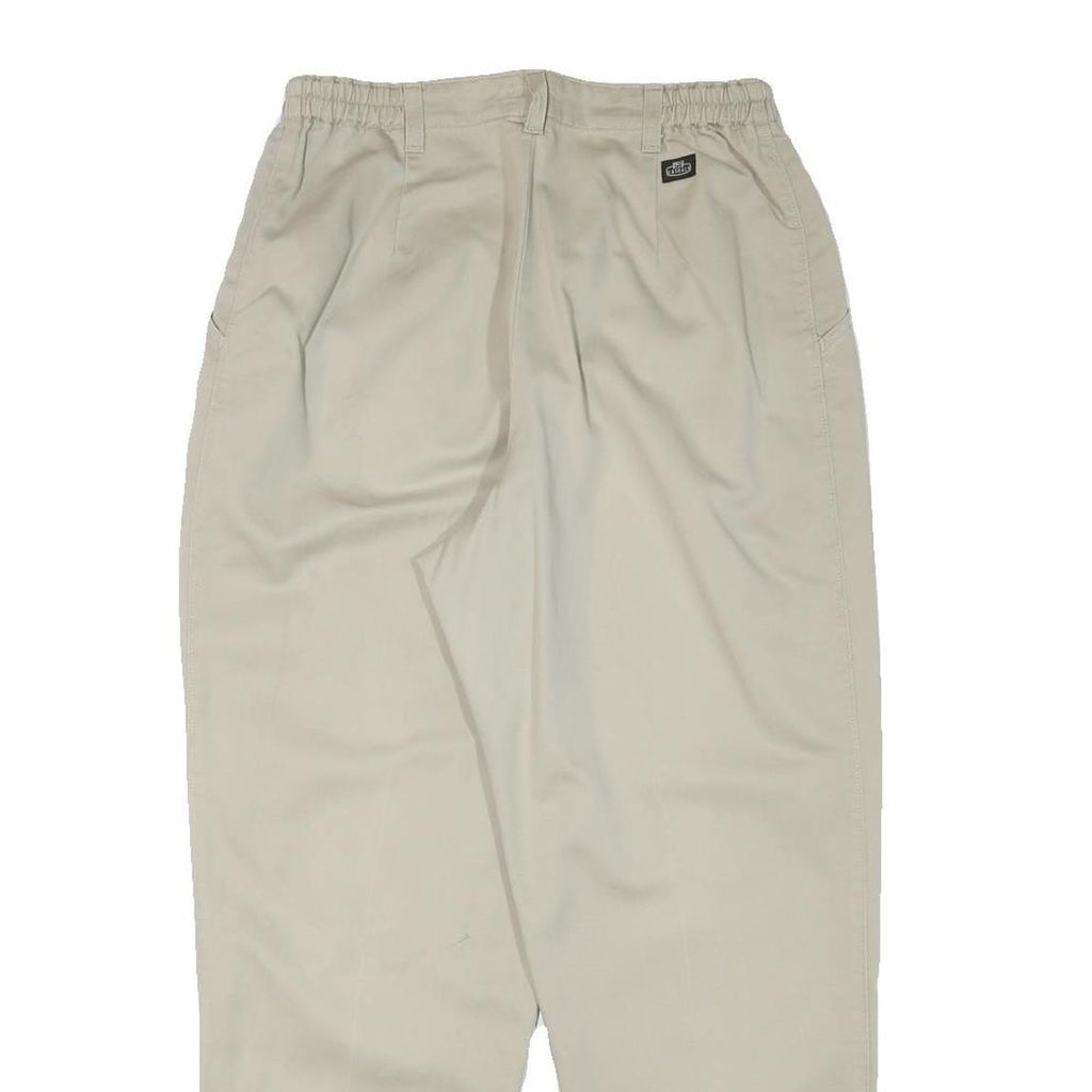 LEE Mens Cotton Blend Beige Relaxed Tapered Trousers W28 L27 Casual Comfort