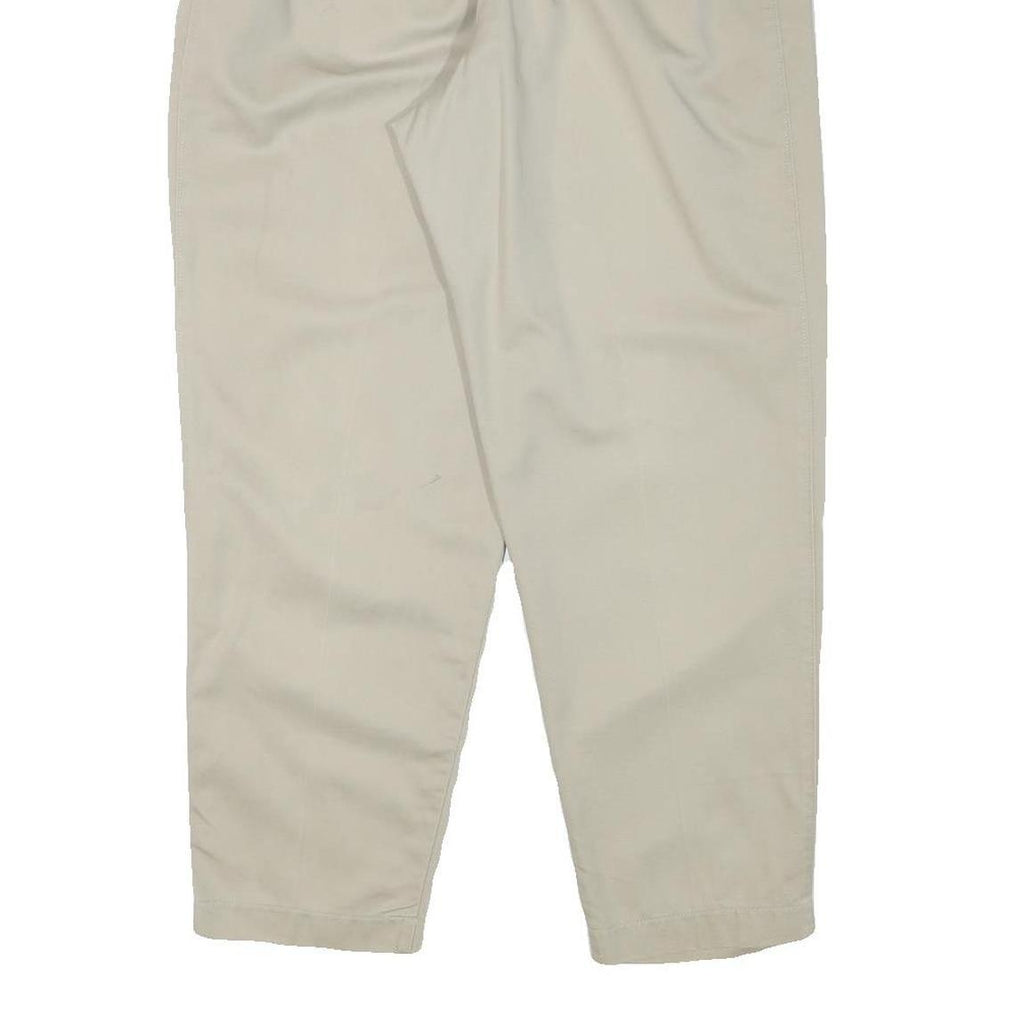 LEE Mens Cotton Blend Beige Relaxed Tapered Trousers W28 L27 Casual Comfort