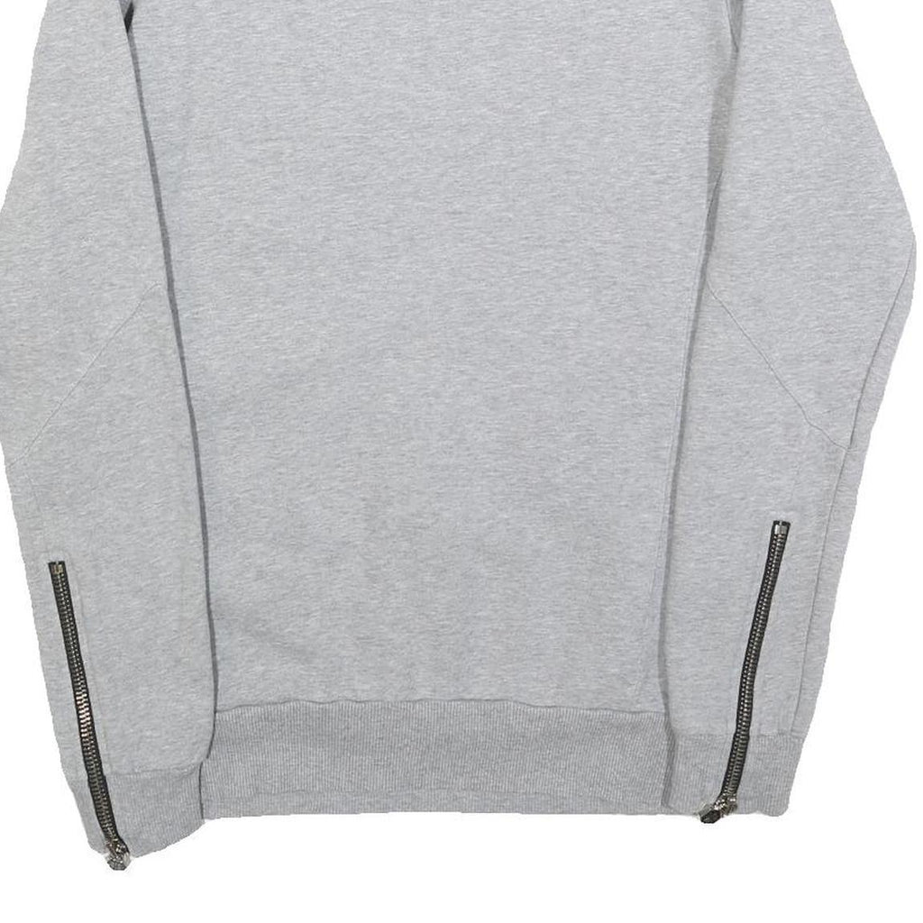 PHILIPP PLEIN Womens Grey Cotton Blend Mini Dress Skull Print Long Sleeve M