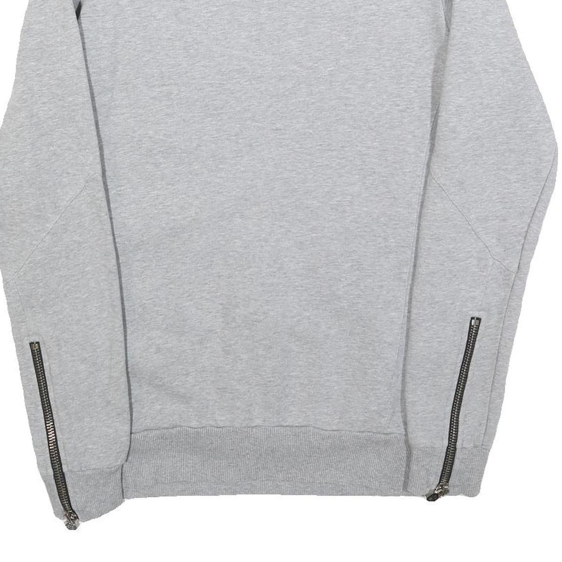 PHILIPP PLEIN Womens Grey Cotton Blend Mini Dress Skull Print Long Sleeve M