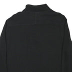 CALVIN KLEIN Mens Black 1/4 Zip L Cotton Blend Pullover Sweatshirt