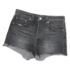LEVI'S Womens Shorts Black Denim Cut-Off M W28 Casual Summer Wear