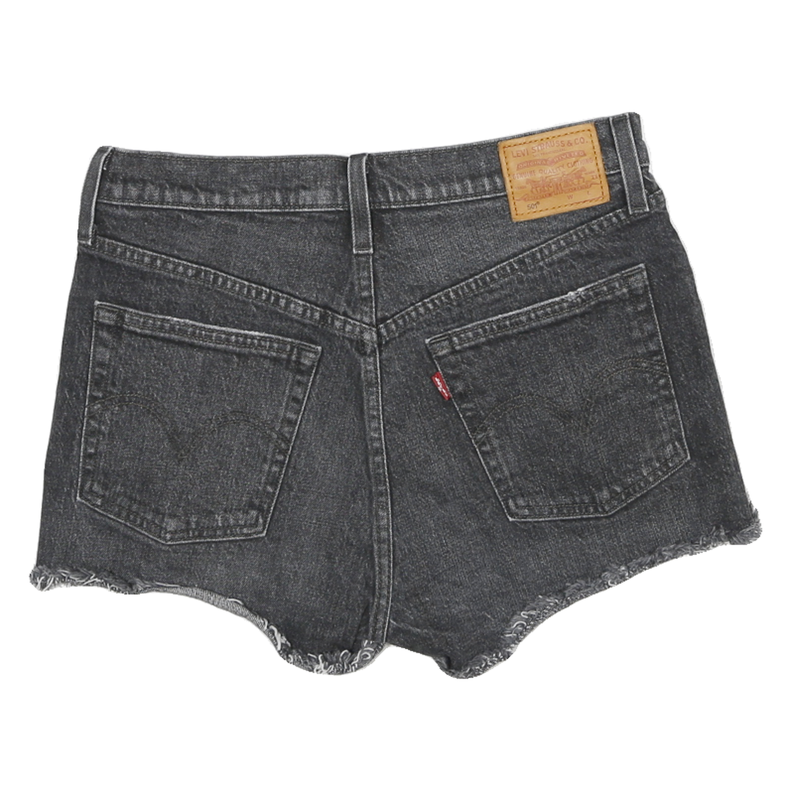 LEVI'S Womens Shorts Black Denim Cut-Off M W28 Casual Summer Wear