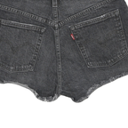 LEVI'S Womens Shorts Black Denim Cut-Off M W28 Casual Summer Wear