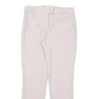 REISS Womens Slim Cream Cotton Blend Slim Tapered Trousers W28 L28 Stylish