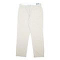 POLO RALPH LAUREN Mens Cotton Cream Regular Straight Trousers W35 L32 Classic