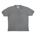 LOTTO Mens Grey Short Sleeve Plain 2XL Cotton Blend Polo Shirt Casual