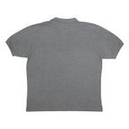 LOTTO Mens Grey Short Sleeve Plain 2XL Cotton Blend Polo Shirt Casual