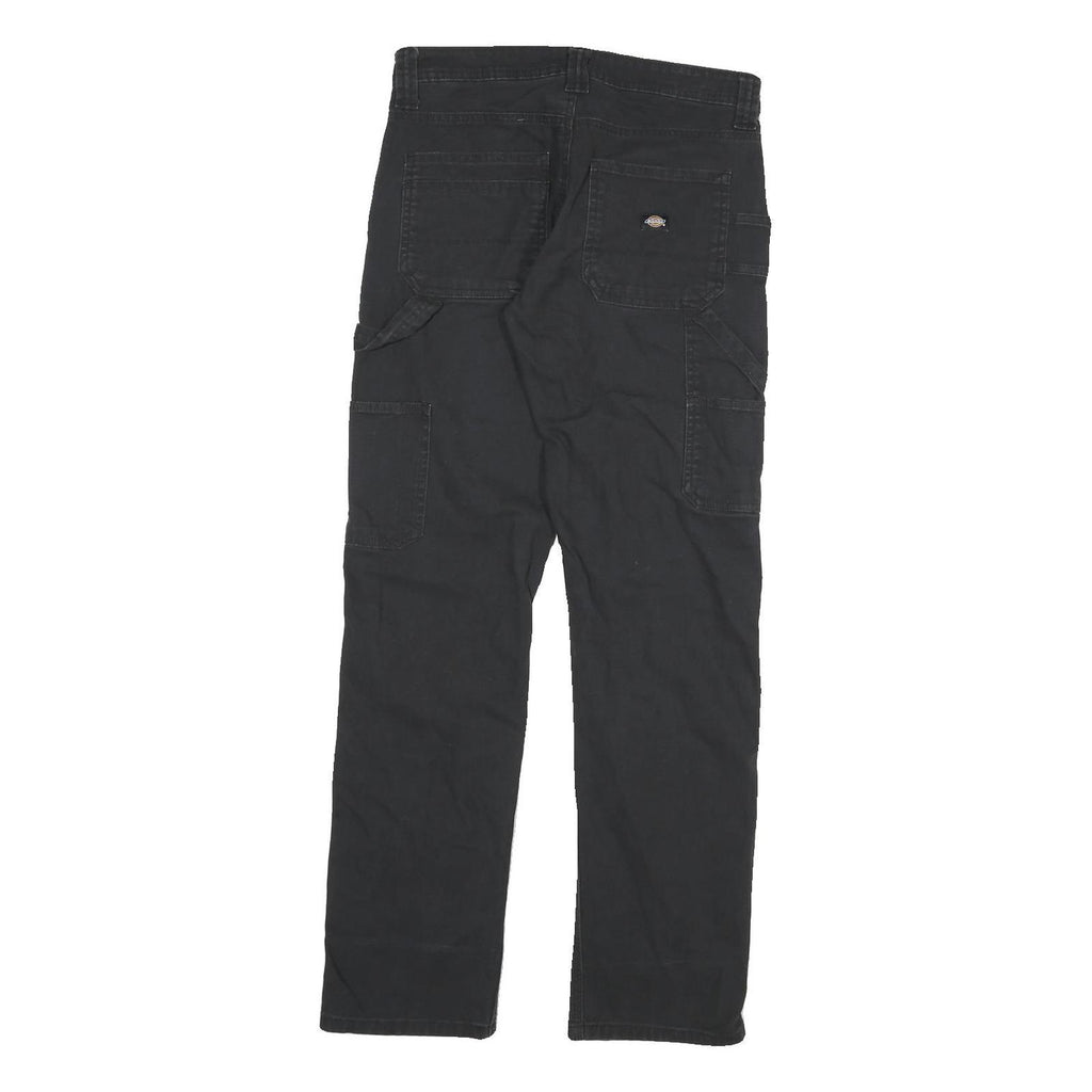 DICKIES Womens Slim Black Denim Slim Jeans W28 L30 Workwear Utility Style
