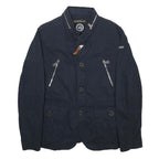 NAPAPIJRI Mens Blue XL Cotton Zip Jacket Classic Casual Style