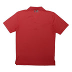 ADIDAS Mens Red Cotton Blend Short Sleeve Polo Shirt S Basic Casual Top